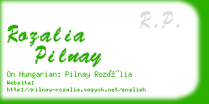 rozalia pilnay business card